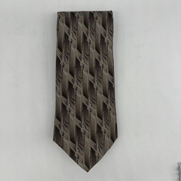 Palatina Extra Long Tan Silk Neck Tie - Picture 1 of 5